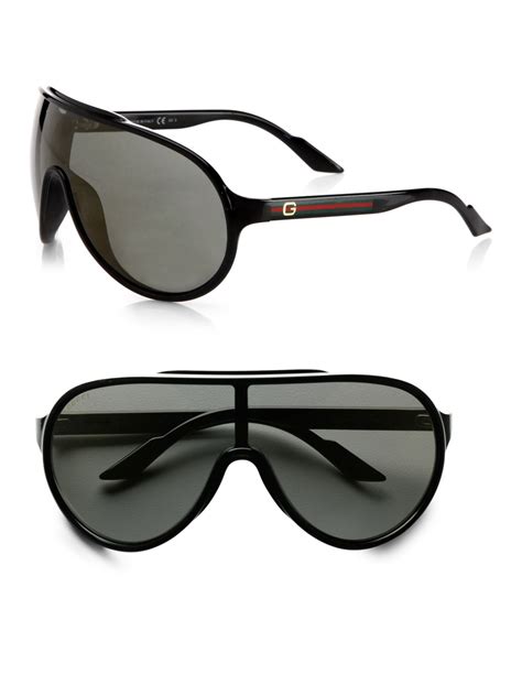 gucci 2875 shield sunglasses|shield gucci sunglasses men.